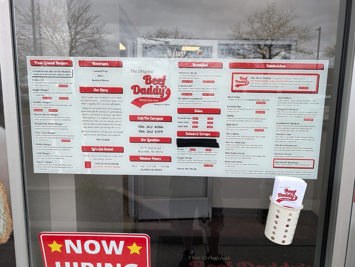 Beef Daddy's Menu - Image 3