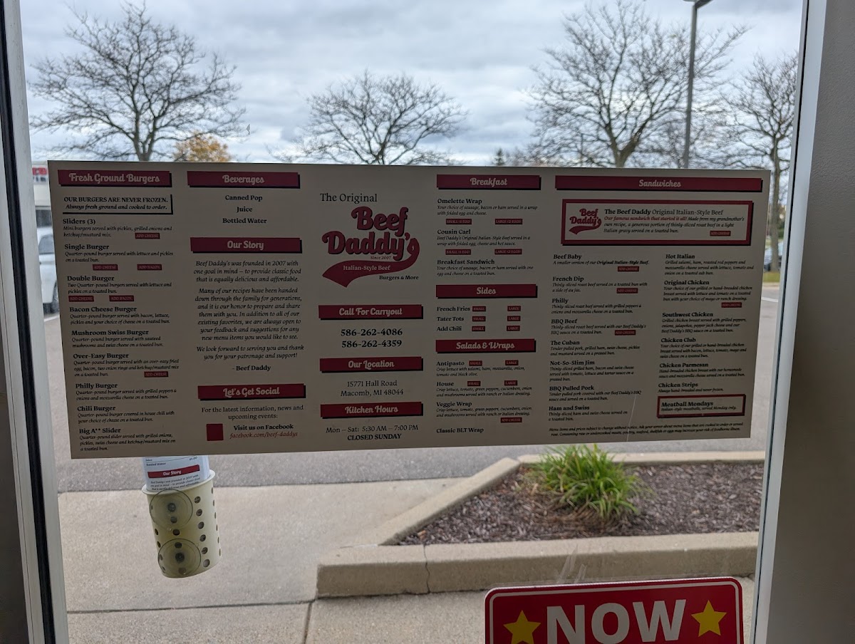 Beef Daddy's Menu - Image 5
